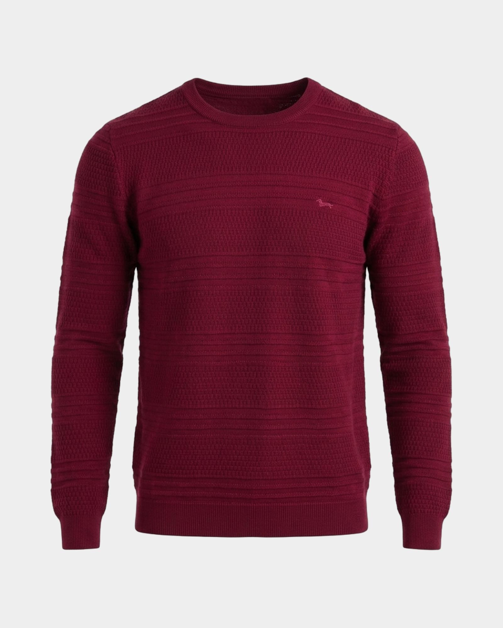 Men's Made in Italy sweater in 100% pure wool with regular fit, INDIAN ROSE, large