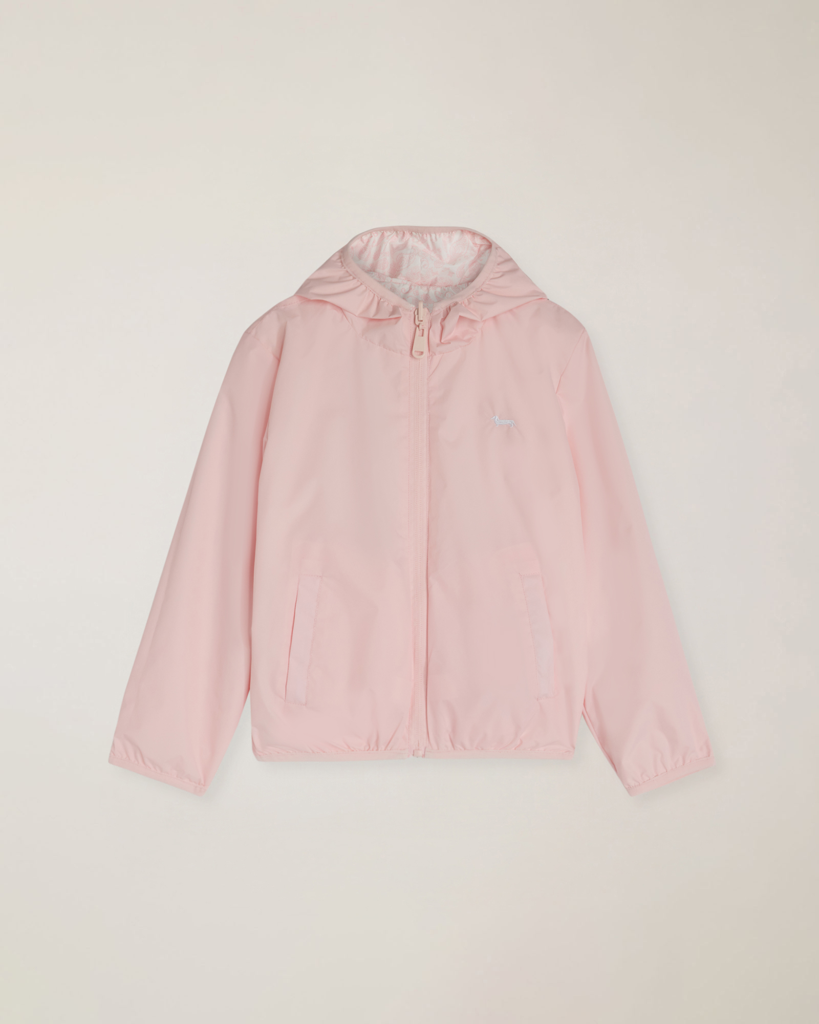 Giubbino nylon double face con cappuccio, Rosa, large