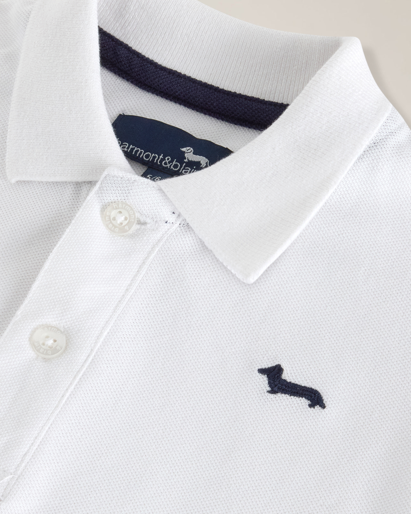 Polo piquet con ricamo logo, Bianco, large