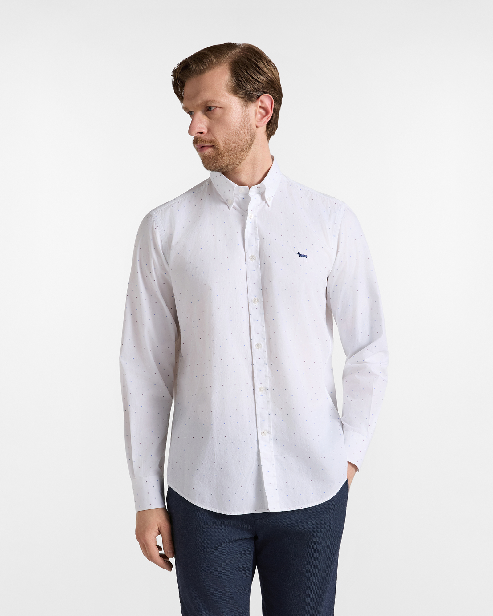 Camicia Uomo popeline fil coup&eacute; Regular Fit bianco