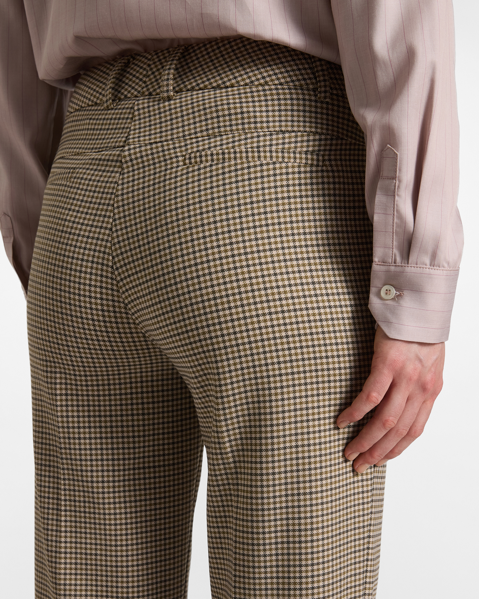 Pantalone Chino Donna in misto lana verde, VERDE PETROLIO, large