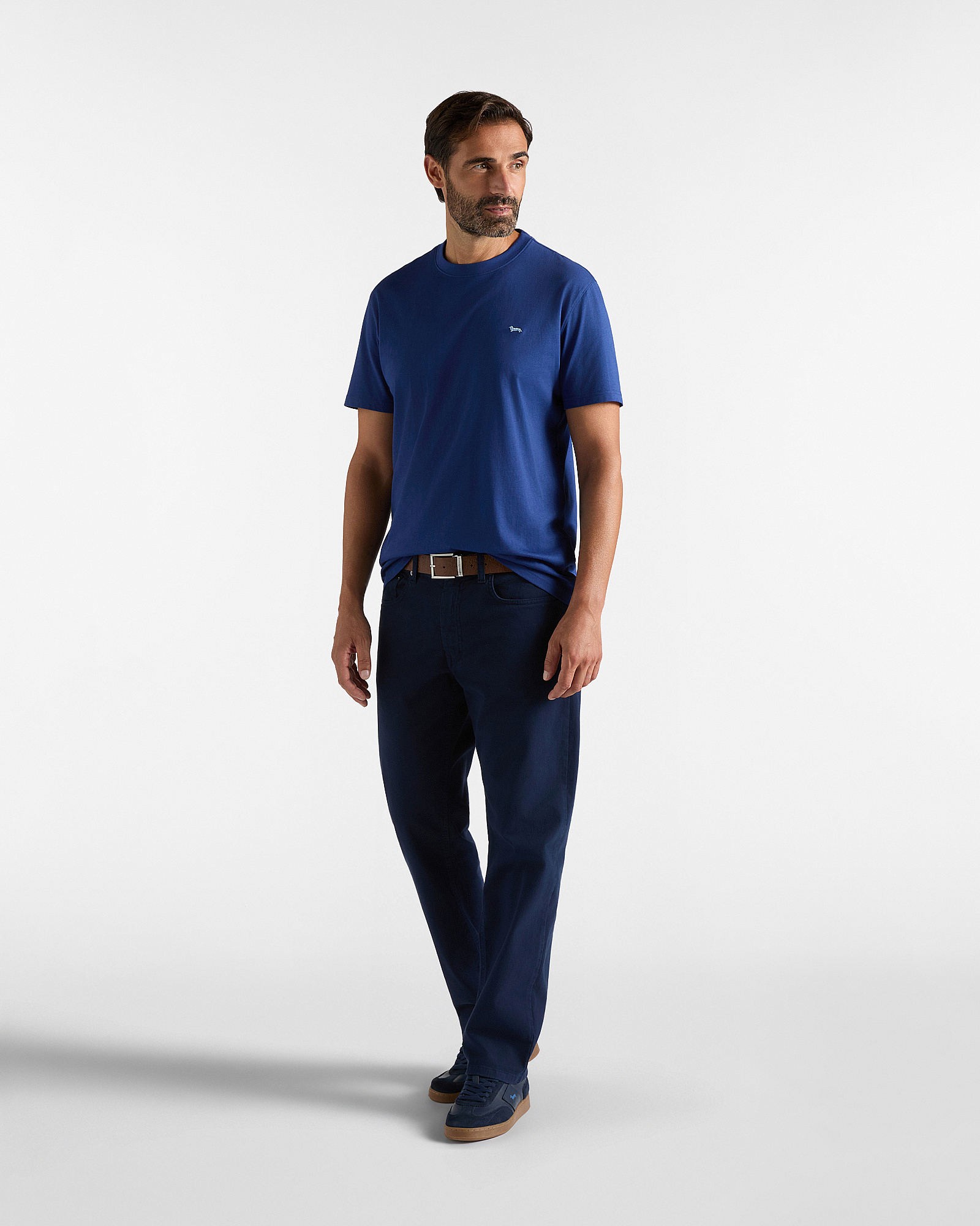 Men's regular-fit T-shirt in 100% pure cotton, SPORT BLUE, large