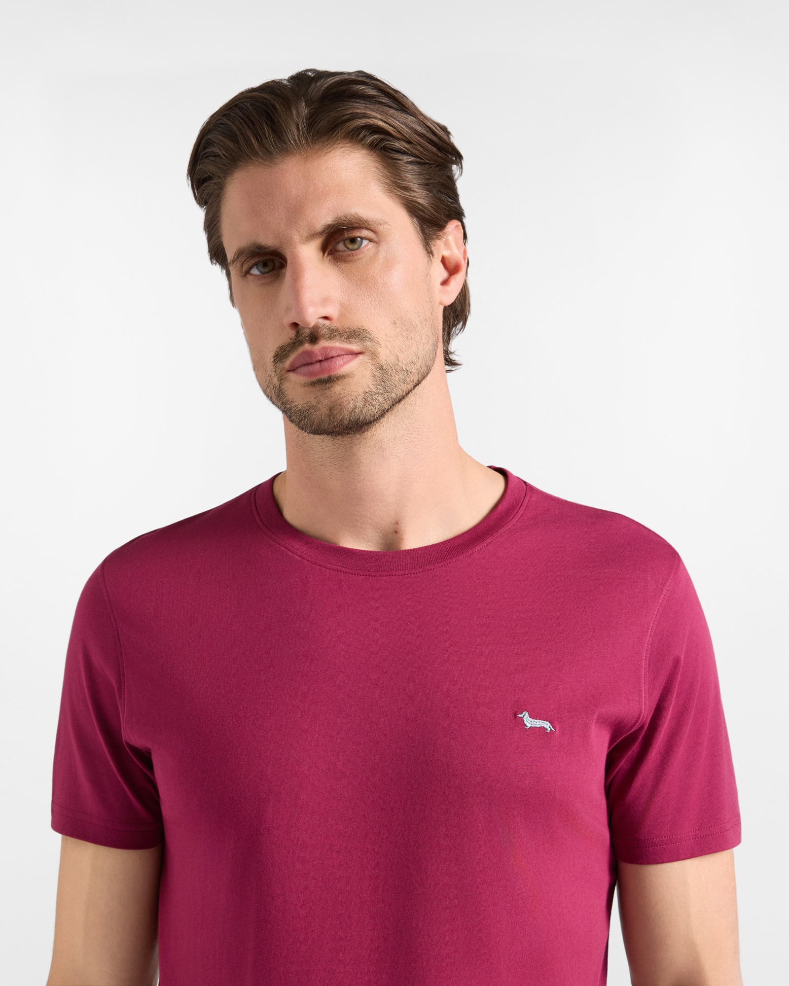 Camiseta de hombre de 100 % puro algod&oacute;n de corte entallado, INDIAN ROSE, large