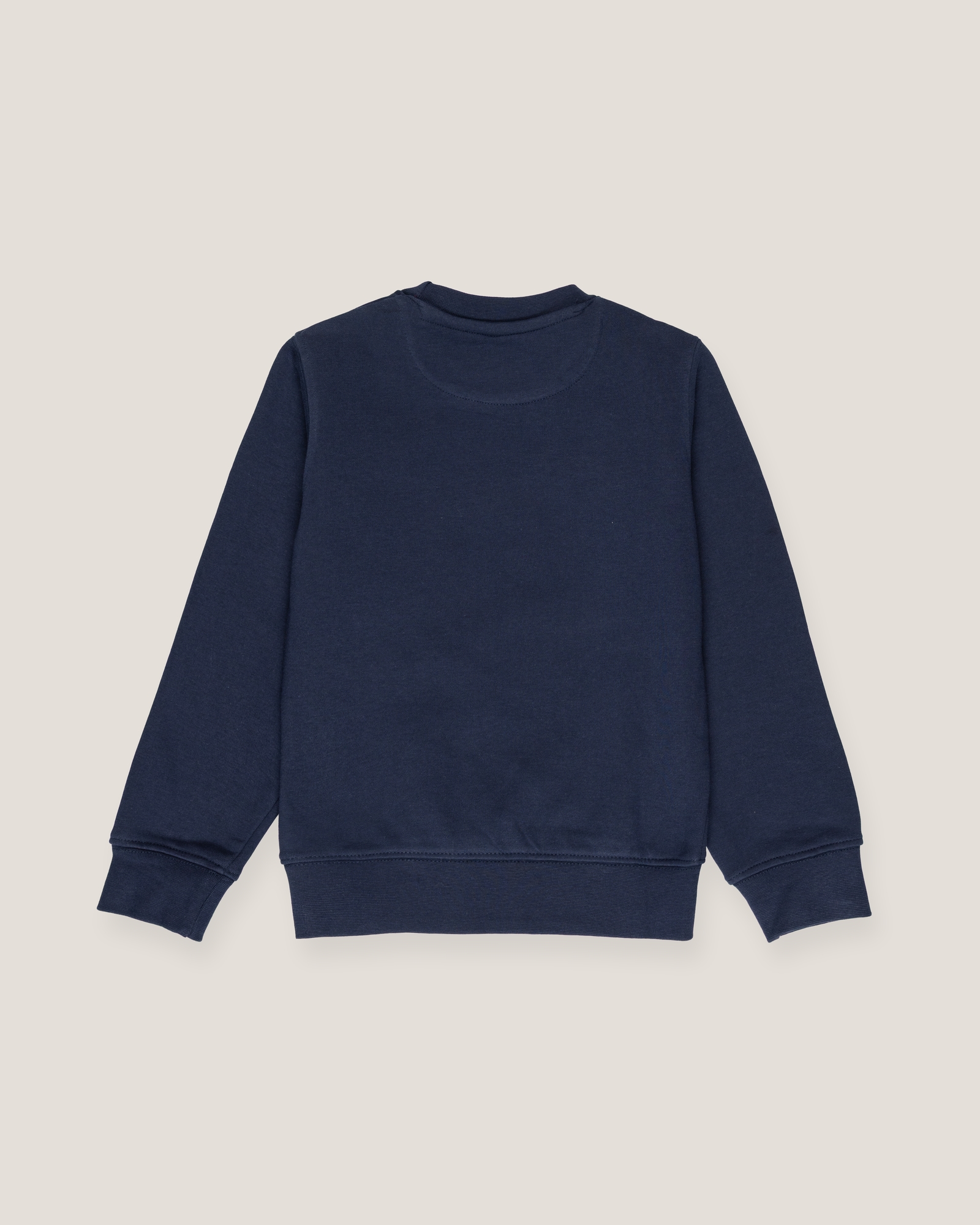 Sudadera de cuello redondo con bordado, Azul Oscuro, large