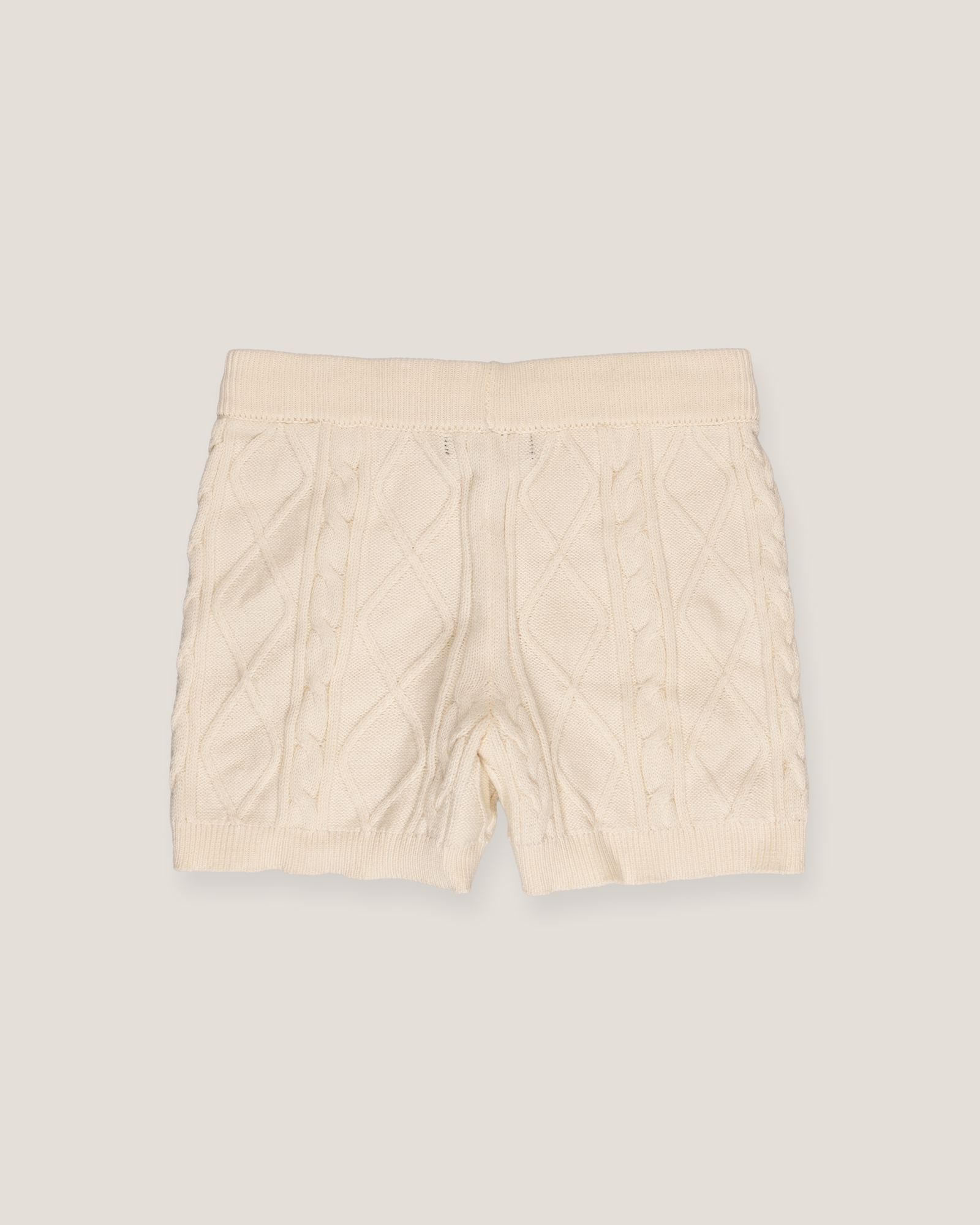Pantal&oacute;n corto de punto, Marfil, large