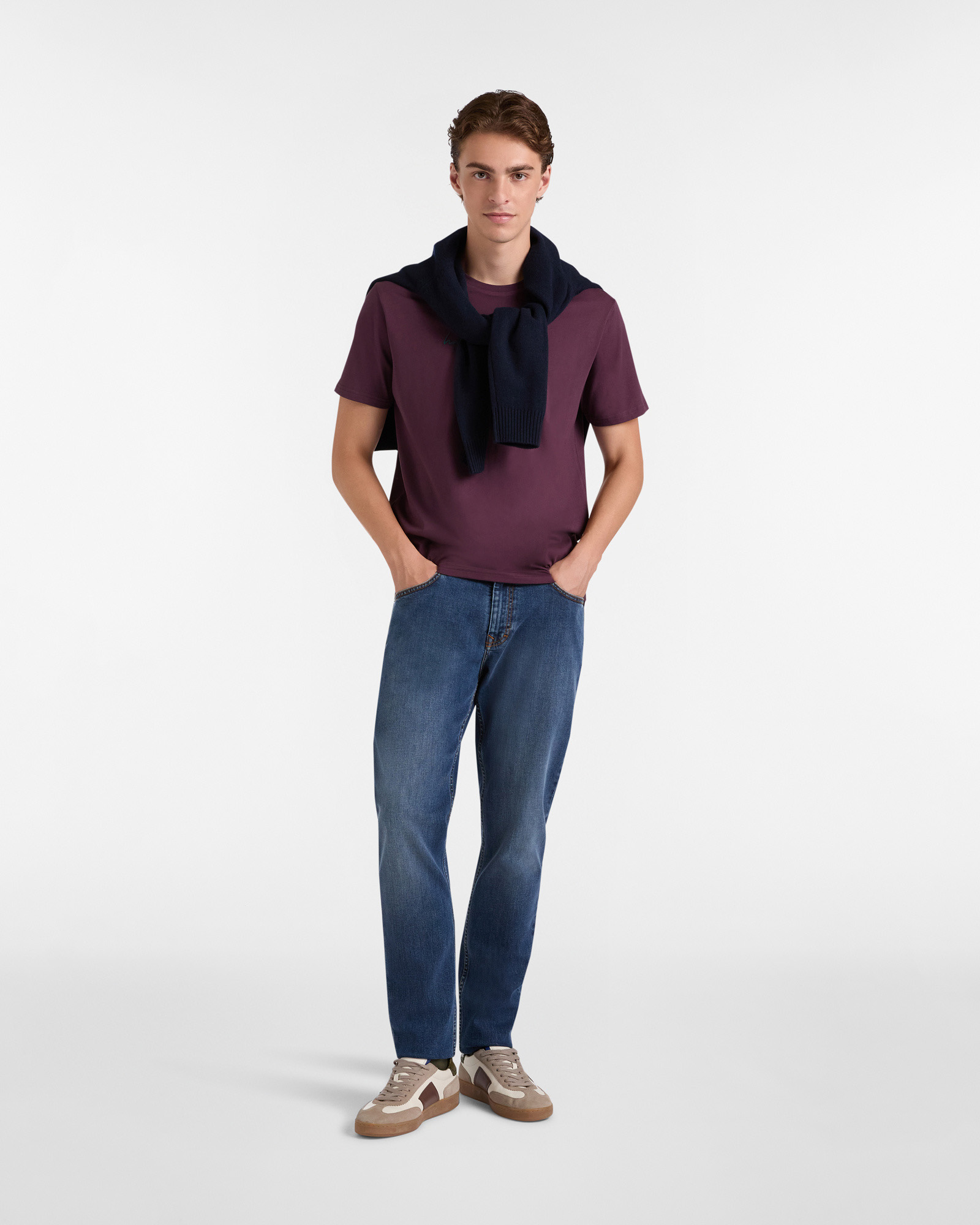 Pantalone denim Essentials 5 tasche, Blu, large