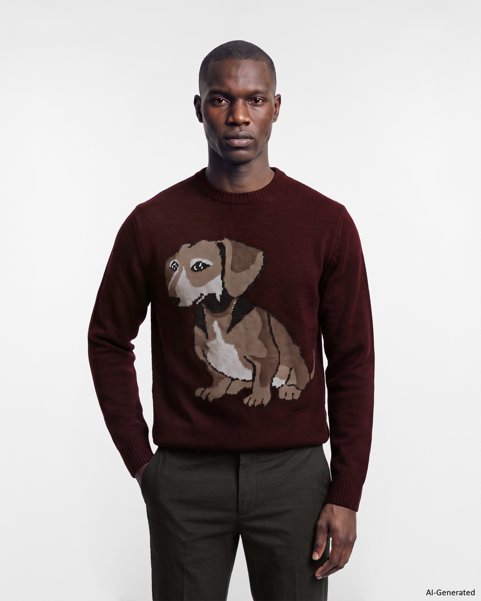 Pul&oacute;ver Hombre en mezcla de lana y cachemir color rojo Regular Fit Made in Italy